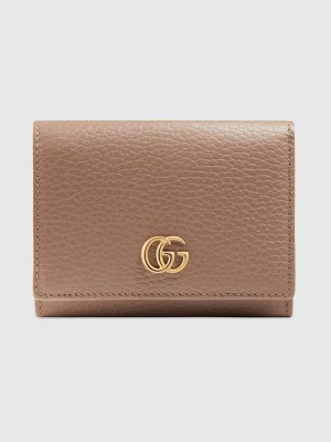 〔GG Marmont〕Leather Tri-Fold Wallet