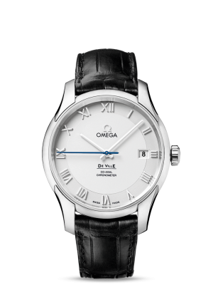 Stainless steel and leather strap 431.13.41.21.02.001