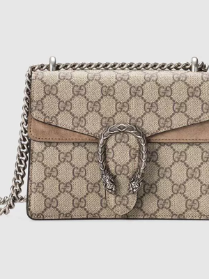 Dionysus Series GG Supreme Canvas Shoulder Bag