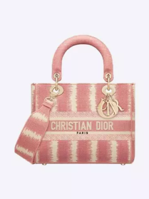 BOOK TOTE SMALL BAG D-STRIPES EMBROIDERED